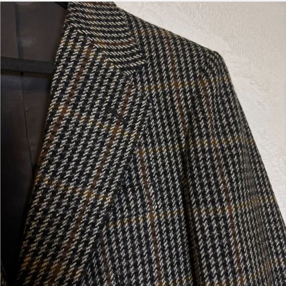 VTG Wool Blazer Houndstooth Men’s 40R Sport Jacket Fits Women M/L Ivy League - Picture 4 of 11